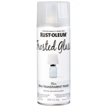 11 Oz Rust-Oleum 342600 Clear Specialty Frosted Glass Spray Paint, Semi-Transparent Finish