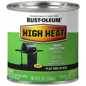 1/2 Pt Rust-Oleum 7778730 Bar-B-Que Black Specialty High Heat Brush Paint, Flat