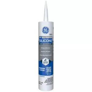 12 Pack of 10.1 Oz GE 2749483 White Silicone 1 All Purpose Window and Door Sealant