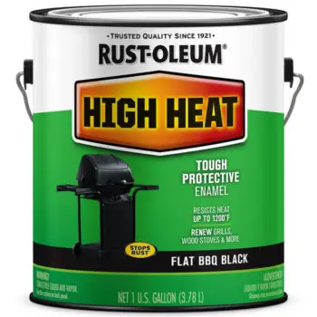 Gal Rust‐Oleum 233967 Bar‐B‐Que Black Specialty High Heat Brush Paint, Flat
