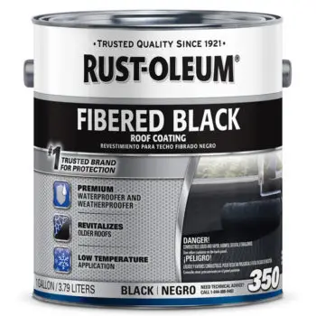 2‐Pack of .9 Gal Rust‐Oleum 301909 Black Roofing 350 Fibered Black Roof Coating