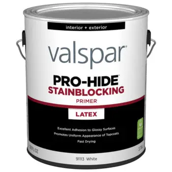 Gal Valspar 91113 White Pro‐Hide Interior/Exterior Stainblocking Bonding Primer