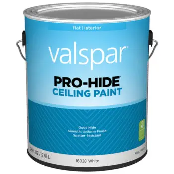 Gal Valspar 16028 White Pro‐Hide Ceiling Paint, Flat