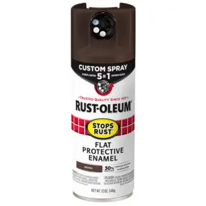 24‐Pack of 12 Oz Rust‐Oleum 376857 Brown Stops Rust Protective Enamel with 5‐in‐1 Custom Spray, Flat
