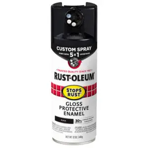 Pallet (1638 ct) of 12 Oz Rust‐Oleum 376884 Black Stops Rust Protective Enamel with 5‐in‐1 Custom Spray, Gloss