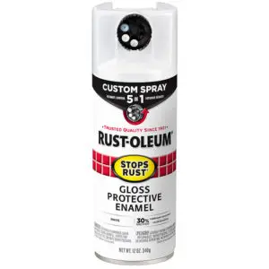 822‐Pack of 12 Oz Rust‐Oleum 376886 White Stops Rust Protective Enamel with 5‐in‐1 Custom Spray, Gloss