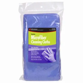 60‐Pack of 12” x 16” Buffalo 65100 Blue Microfiber Cleaning Cloth, Economy 12‐Pack