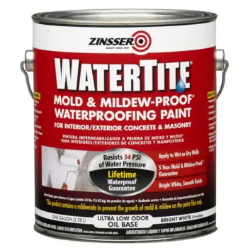 Pallet (180 ct) of 1 Gal Zinsser 5001 White WaterTite Mold & Mildew-Proof Waterproofing Paint, Oil-Based