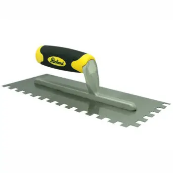 50‐Pack of 11” x 4‐1/2” Richard NS‐126‐888 Contractor Series Ergo‐Grip Handle Adhesive Trowel 3/8” Square Notch