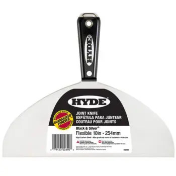 15‐Pack of 10” Hyde 02890 Black & Silver High Carbon Steel Flexible Joint Knife, with Hammer Head End