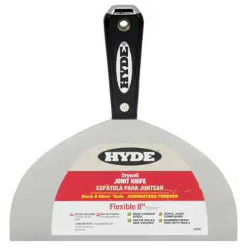 15‐Pack of 8” Hyde 02995 Black & Silver High Carbon Steel Flexible Joint Knife, with Hammer Head End