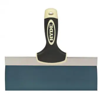 25‐Pack of 10” Hyde 09263 Pro Project Blue Steel Taping Knife with Flat Back