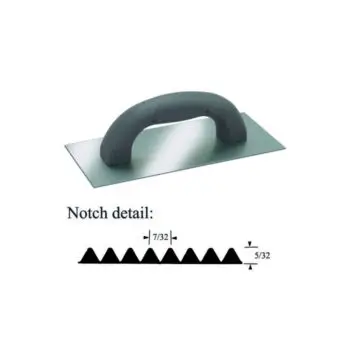 7/32” x 5/32” Allway SNTV2 SNT‐Series Soft Grip V‐Notch Trowel