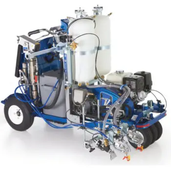 Graco 25D340 LineLazer V 250SPS HP Reflective Series Self‐Propelled Gas Hydraulic Airless Line Striper, 2 Auto Guns, 2 Tanks, LazerGuide 3000