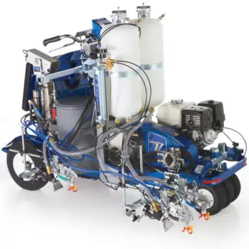 Graco 25D344 LineLazer V 250DC HP Reflective Series Self‐Propelled Gas Hydraulic Airless Line Striper, 3 Auto Guns, 2 Tanks, LazerGuide 3000