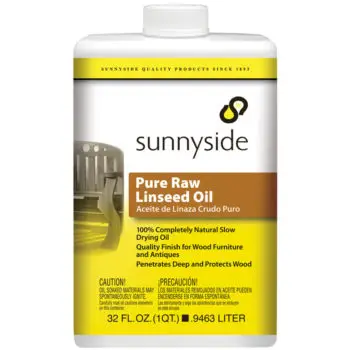 6‐Pack of Qt Sunnyside 87332 Sunnyside Pure Raw Linseed Oil